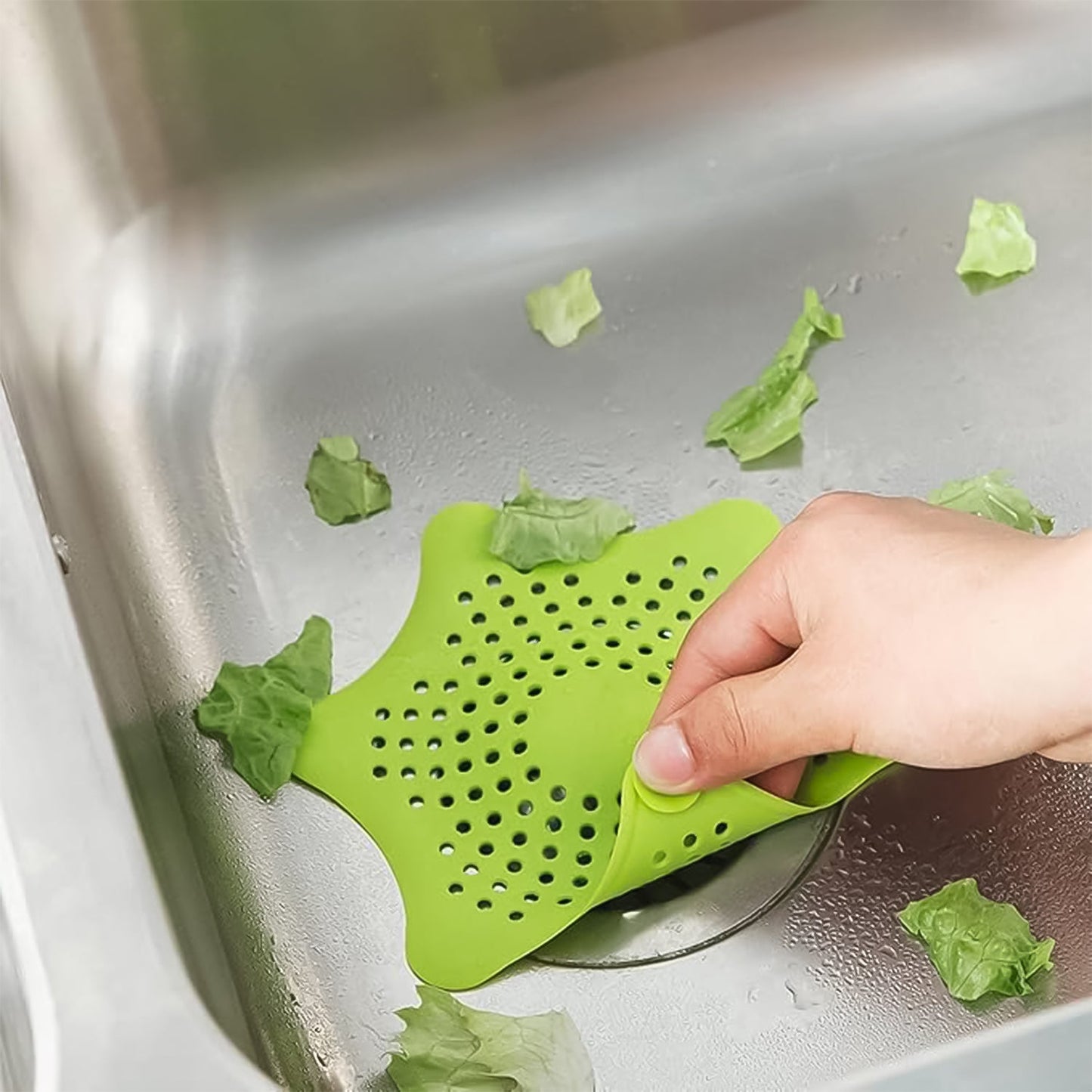 Silicone Star Shaped Sink Filter Bathroom Hair Catcher Drain Strainers for Basin