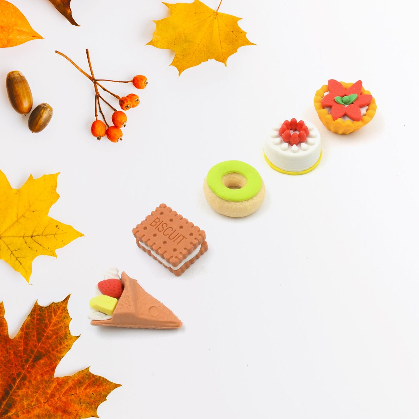 3D Fast Food Erasers Set, Cute Mini Colorful Erasers for Kids Gift & School (5 Pcs)