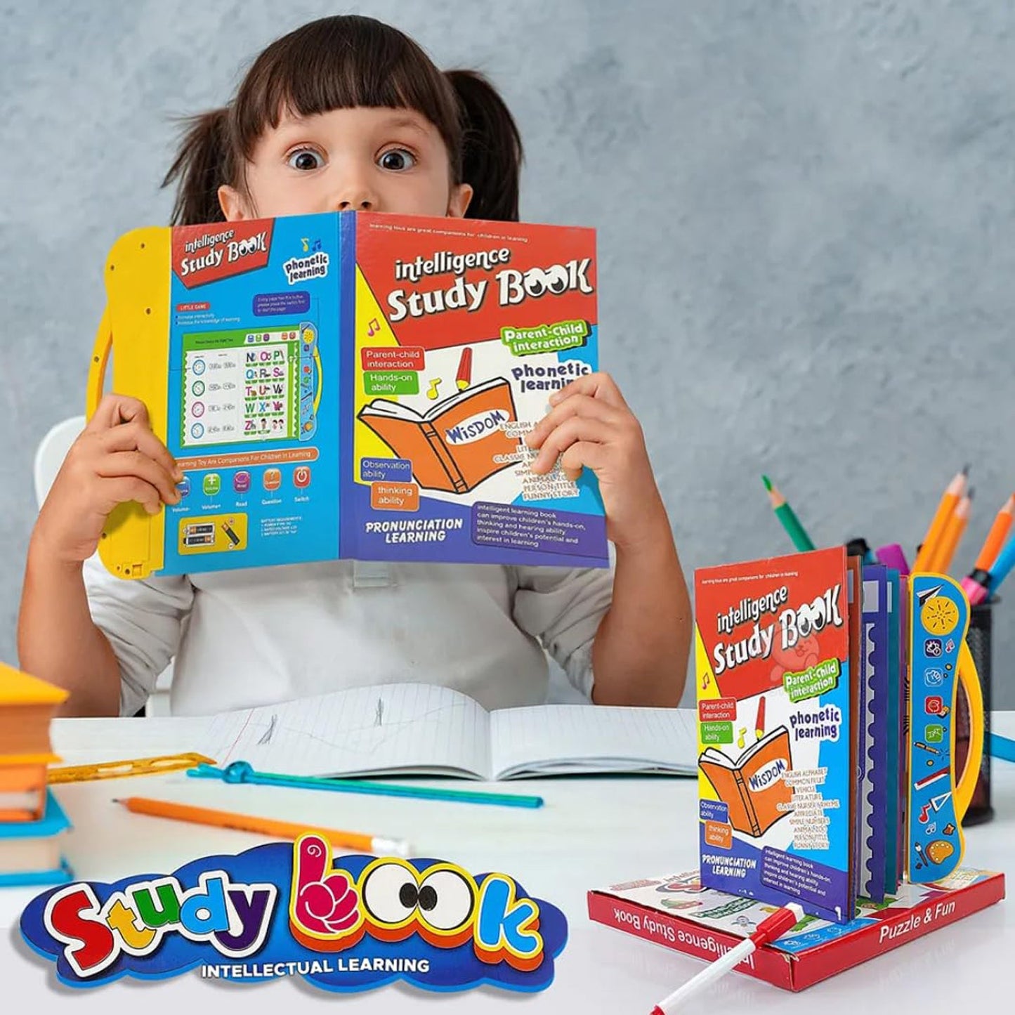 Musical Learning Study Book with Numbers, Letters
