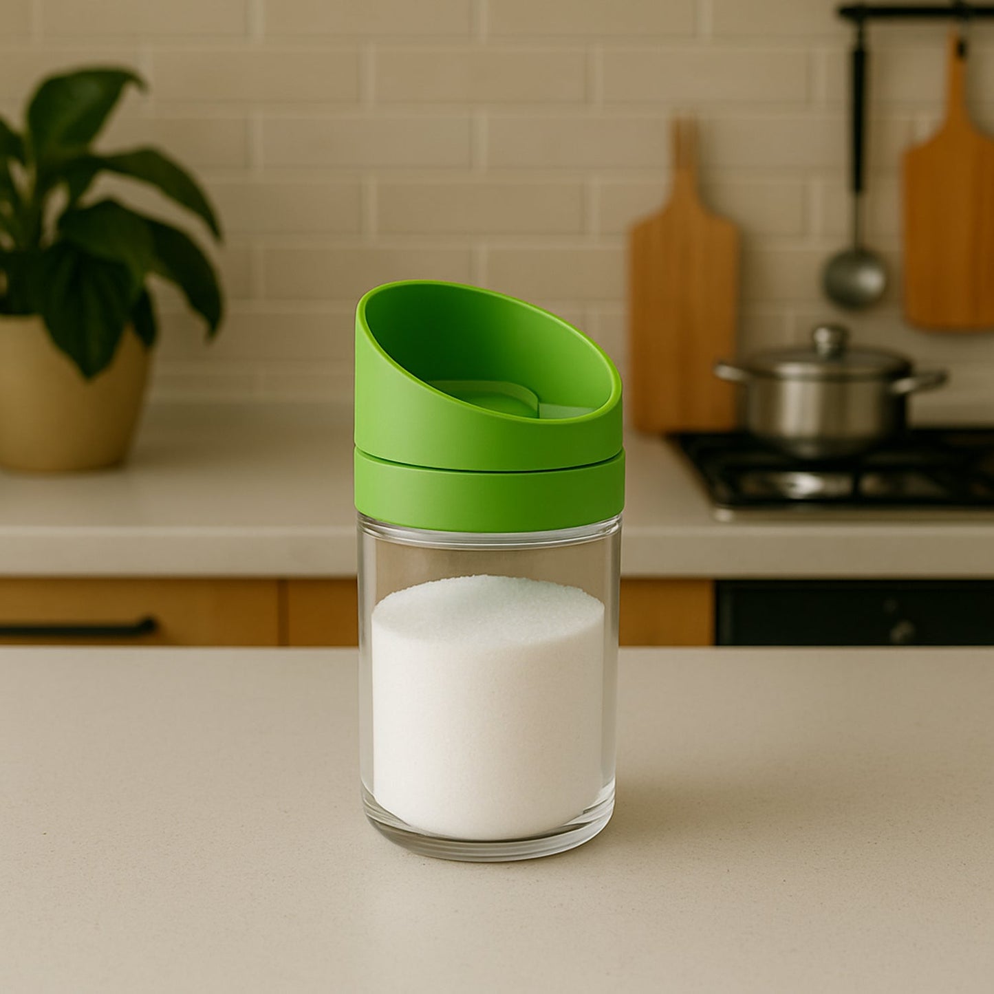 Apex Slant-Lid Kitchen Storage Jar Set (2 Pc)