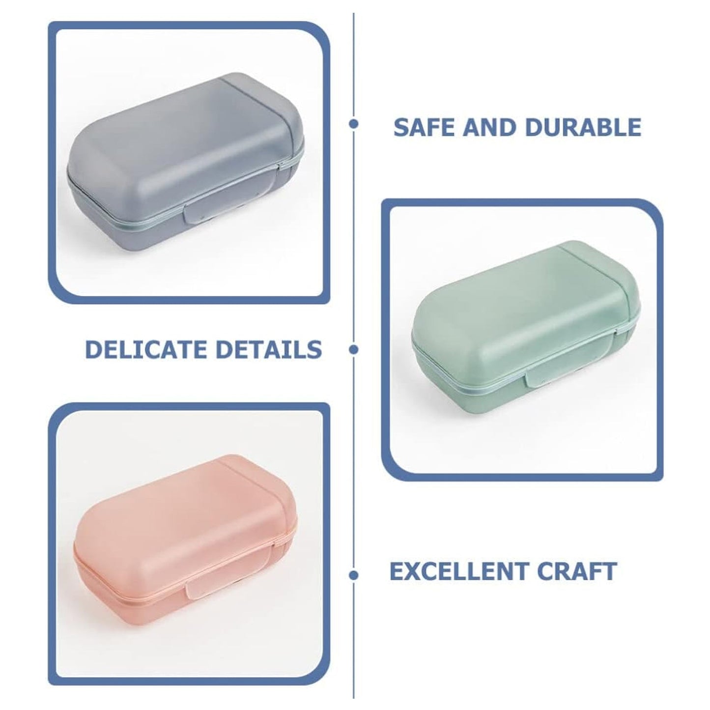 Travel Soap Container, Soap Travel Case with Lid ,Sabudani (1 Pc)