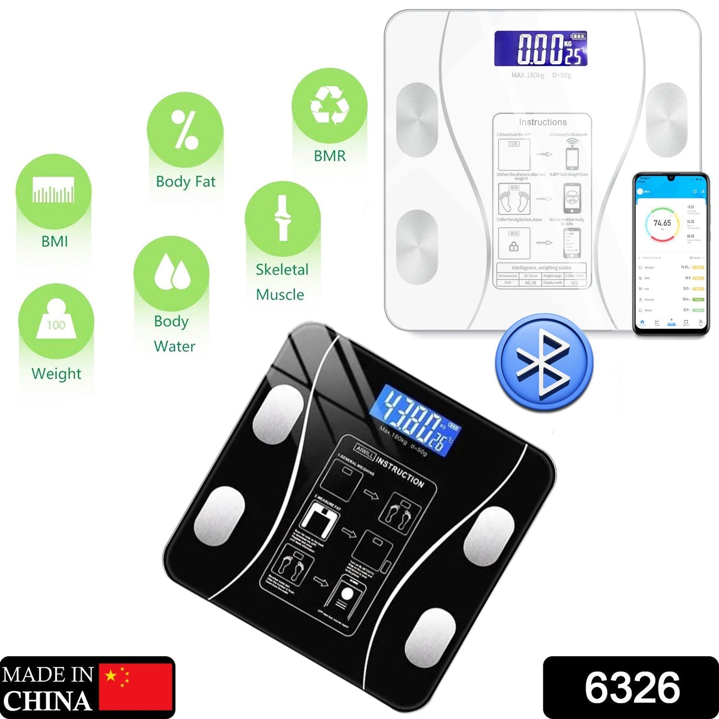Smart scale for body weight and fat