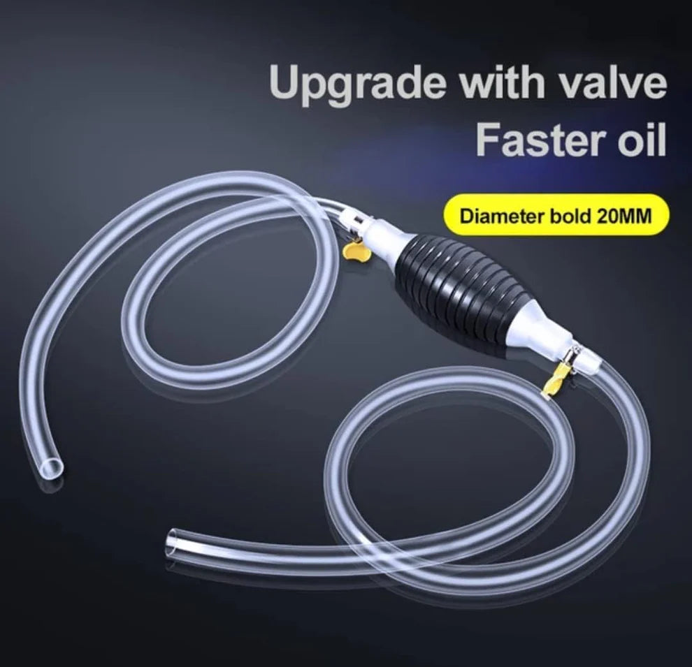 Fuel Transfer Pump Hose With Hand Pump And 2 Hose Clamps