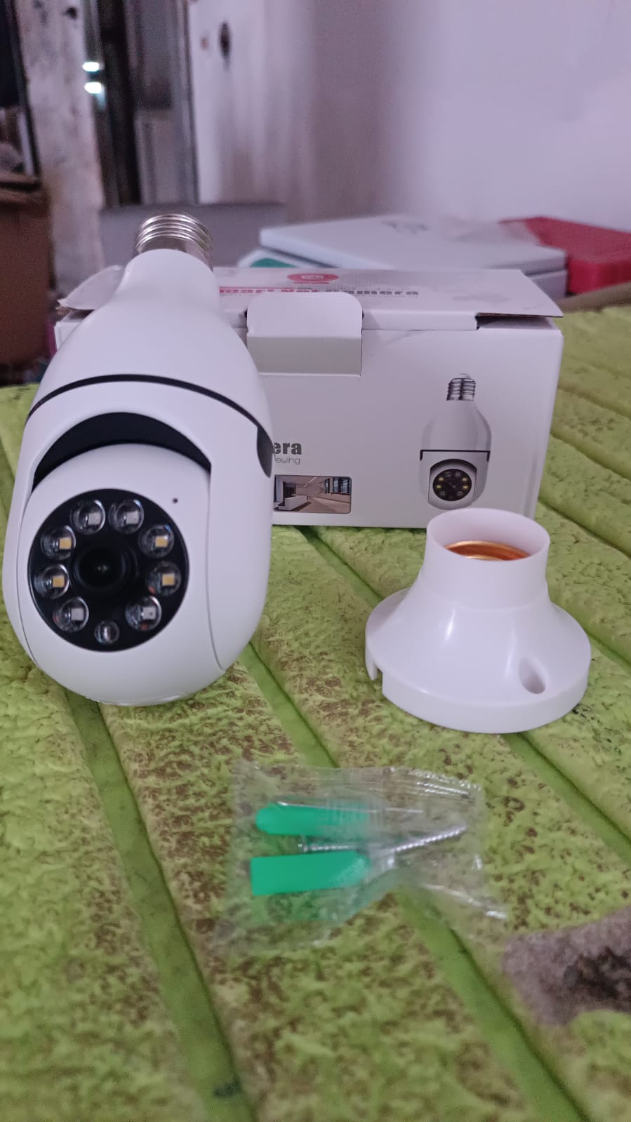 V380 Pro Fisheye 360 Degree Panoramic Wireless WiFi IP CCTV Security (Pack of 1)