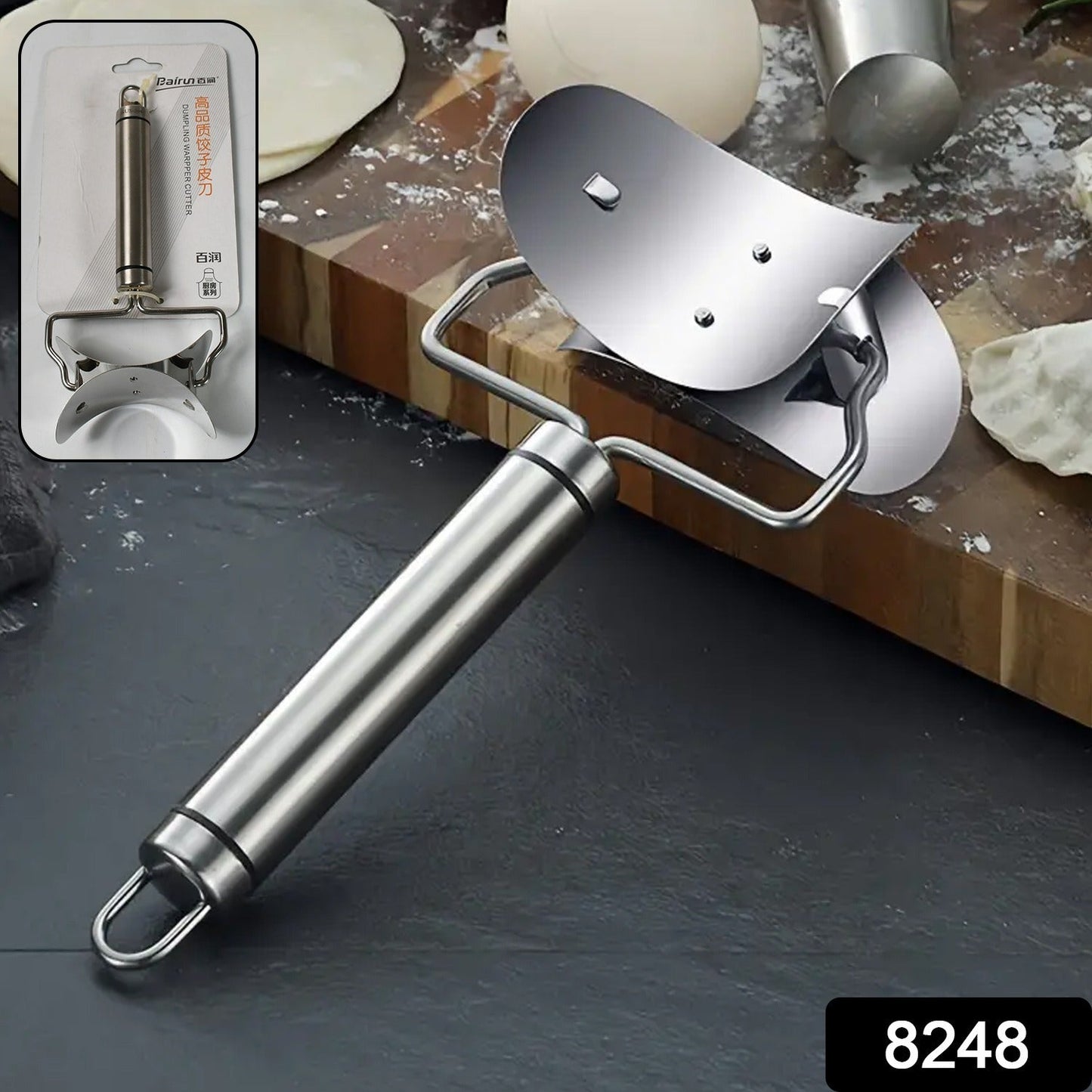 Multifunctional Easy and Fast Stainless Steel Puri cutter roller Machine (1 pc)