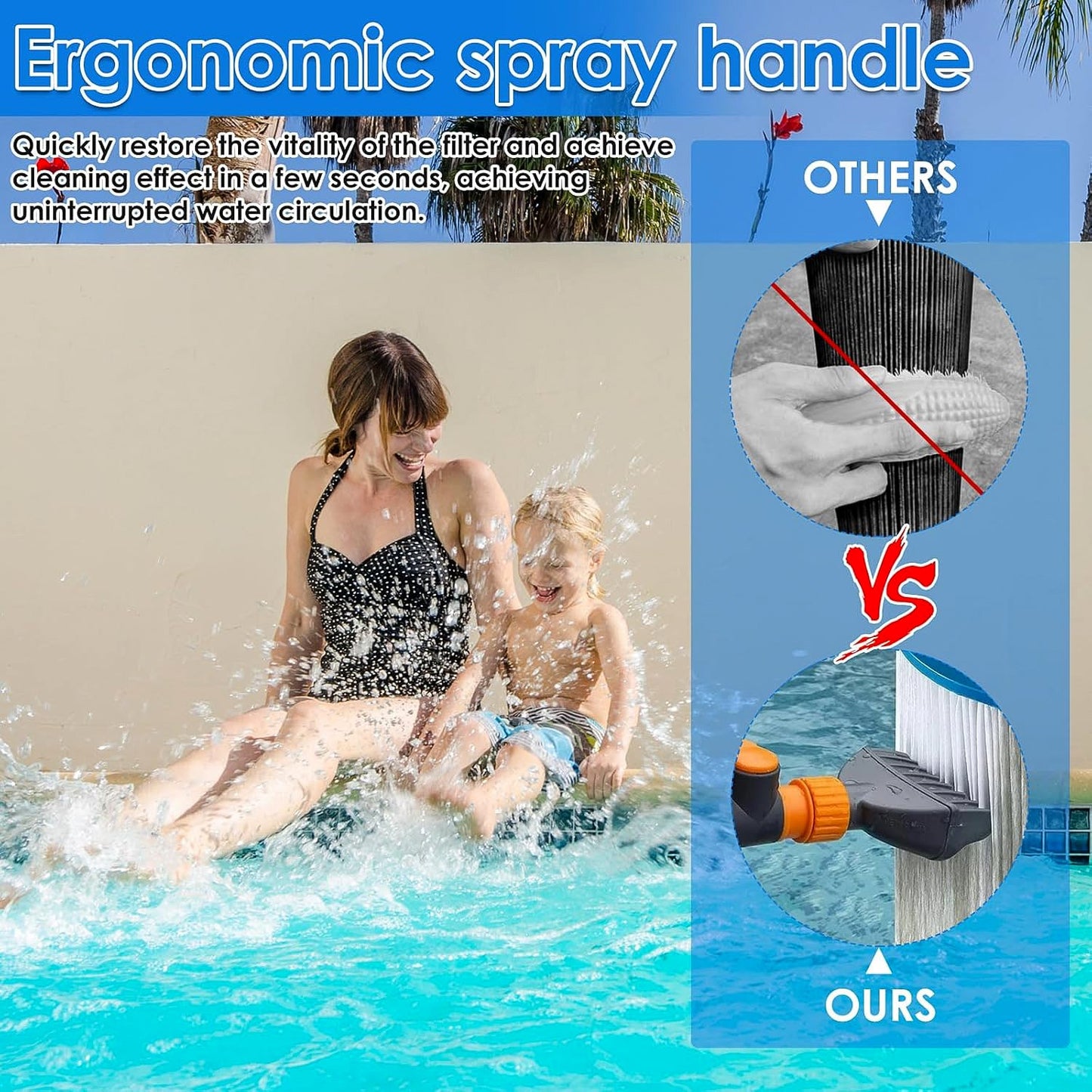 High-Pressure Pool Filter Cartridge Cleaner Nozzle (1 Pc)