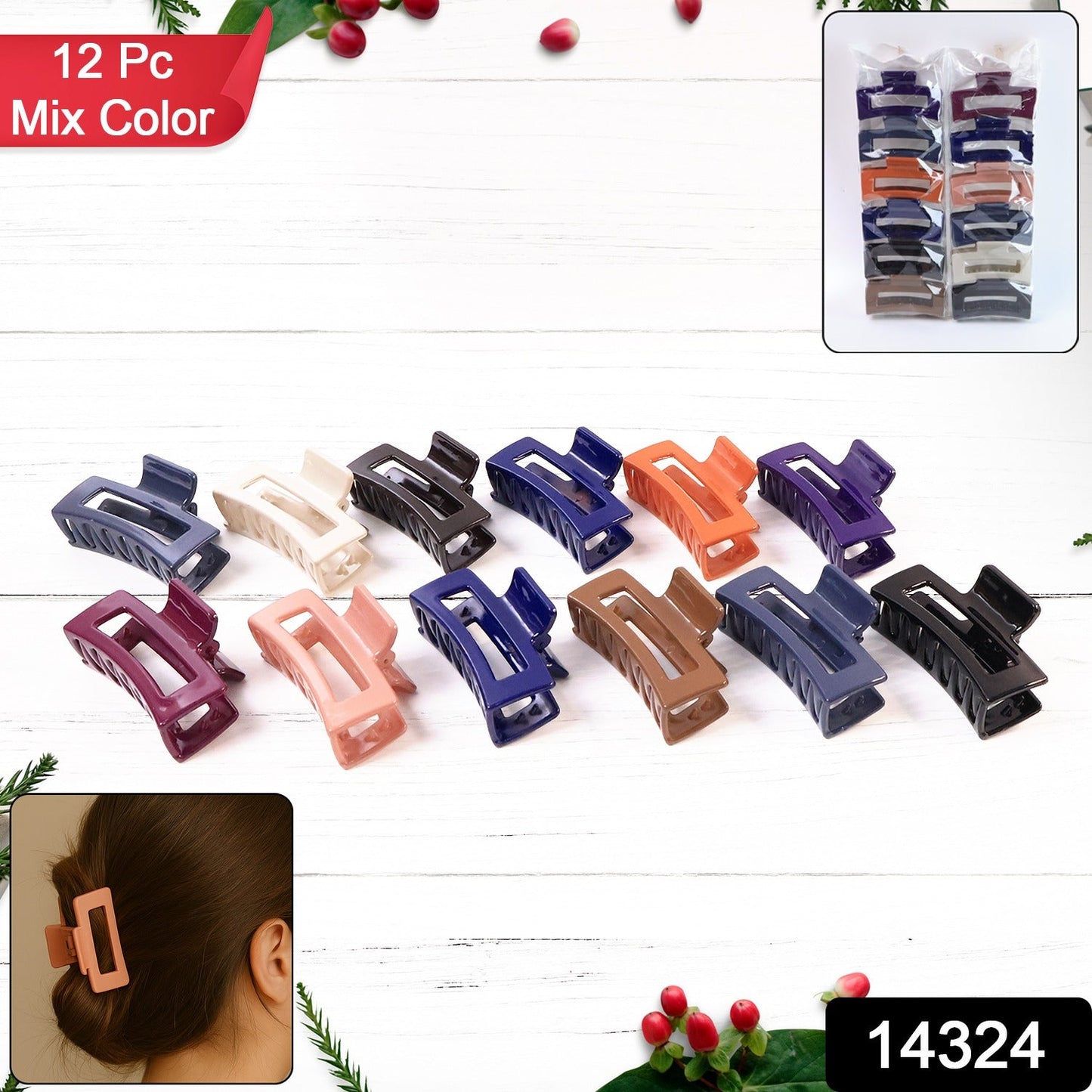 Minimalist Matte Rectangle Hair Clip