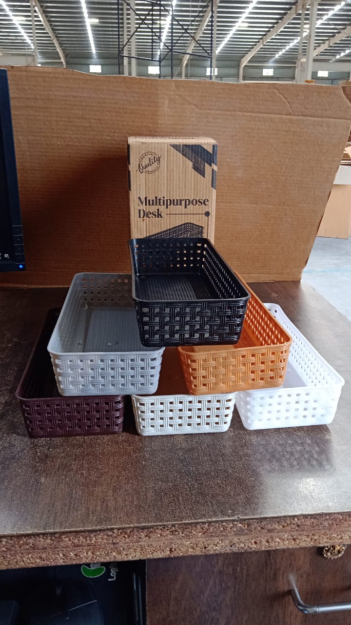 Plastic Multipurpose Desk Organizer Tray (6 Pcs Set)